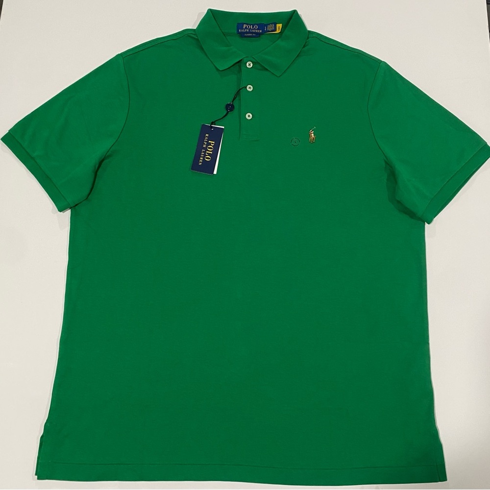 POLO RALPH LAUREN Classic Fit Soft , Green Touch Polo Men’s  size L